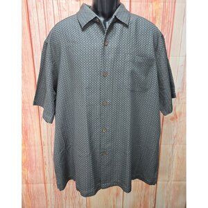 Tommy Bahama Mens XL Silk Cotton Original Fit Short Sleeve Shirt‎